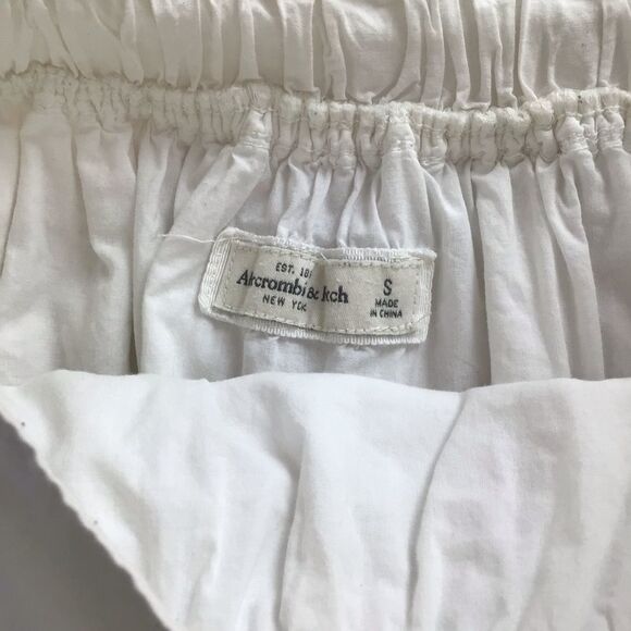 ABERCROMBIE & Fitch woven white skirt lace cotton flowy small - Picture 3 of 11